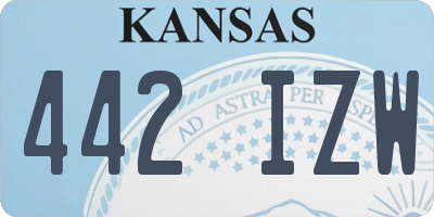 KS license plate 442IZW