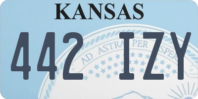 KS license plate 442IZY