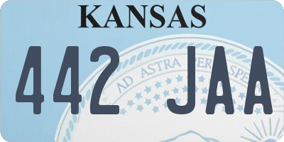 KS license plate 442JAA