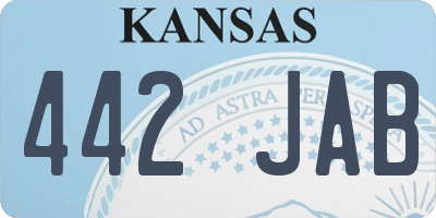KS license plate 442JAB