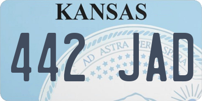 KS license plate 442JAD