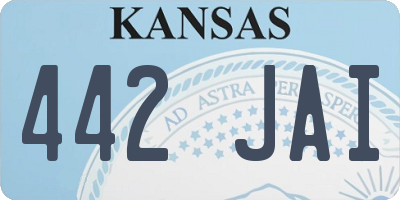KS license plate 442JAI