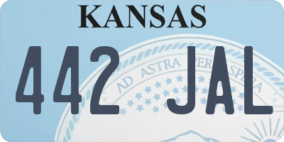 KS license plate 442JAL