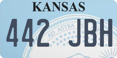 KS license plate 442JBH