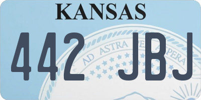 KS license plate 442JBJ