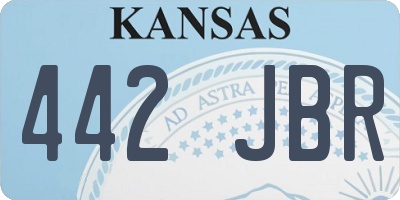 KS license plate 442JBR