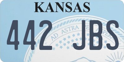 KS license plate 442JBS