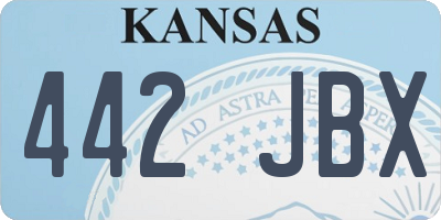 KS license plate 442JBX