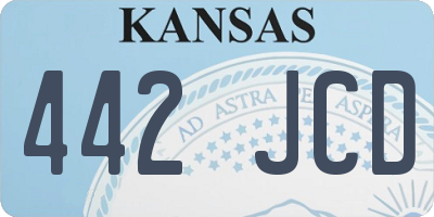 KS license plate 442JCD