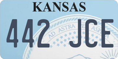 KS license plate 442JCE