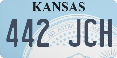 KS license plate 442JCH