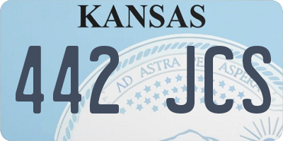 KS license plate 442JCS