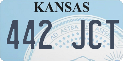 KS license plate 442JCT