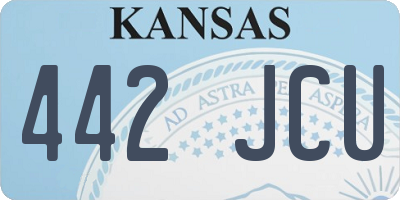 KS license plate 442JCU