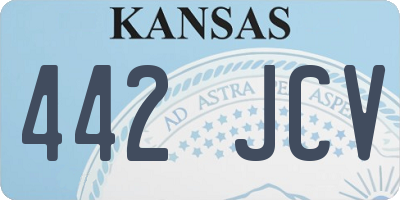 KS license plate 442JCV