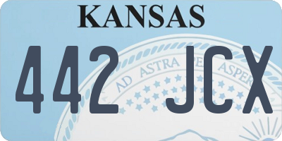 KS license plate 442JCX