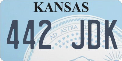 KS license plate 442JDK