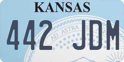 KS license plate 442JDM