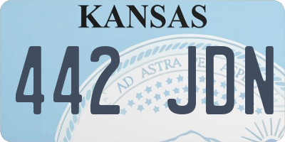 KS license plate 442JDN