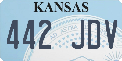 KS license plate 442JDV