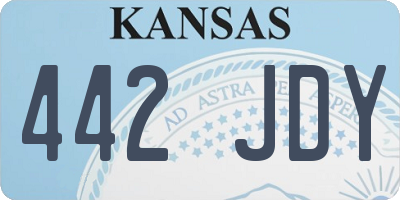 KS license plate 442JDY