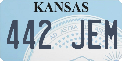 KS license plate 442JEM