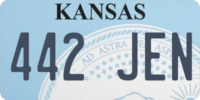 KS license plate 442JEN