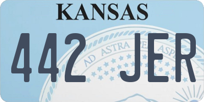 KS license plate 442JER