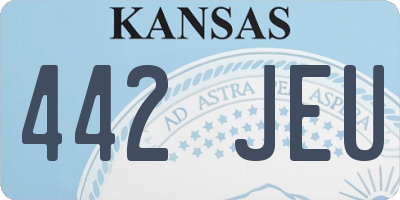 KS license plate 442JEU