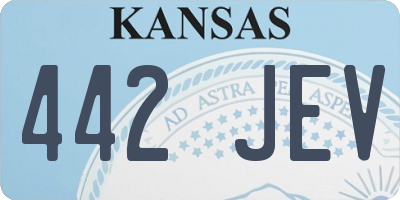 KS license plate 442JEV