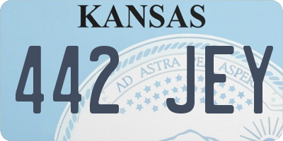 KS license plate 442JEY