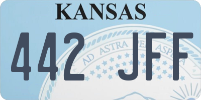 KS license plate 442JFF