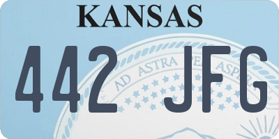 KS license plate 442JFG