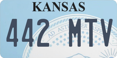KS license plate 442MTV