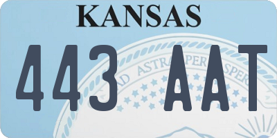 KS license plate 443AAT