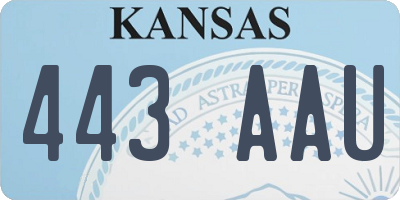 KS license plate 443AAU