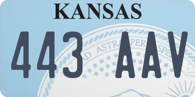 KS license plate 443AAV