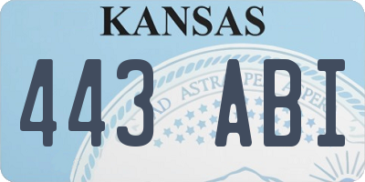 KS license plate 443ABI