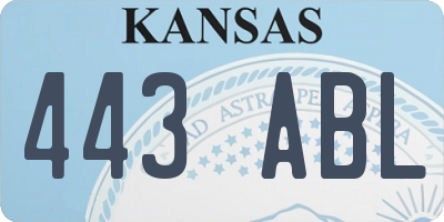 KS license plate 443ABL