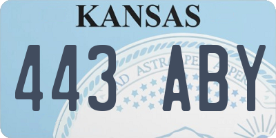 KS license plate 443ABY