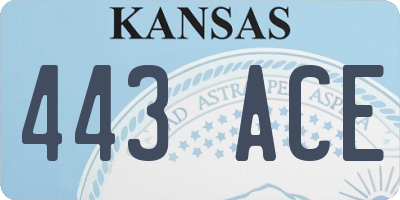 KS license plate 443ACE