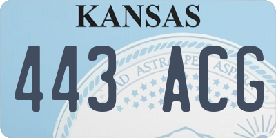 KS license plate 443ACG