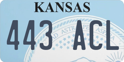KS license plate 443ACL