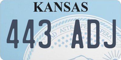 KS license plate 443ADJ