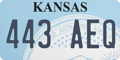 KS license plate 443AEQ