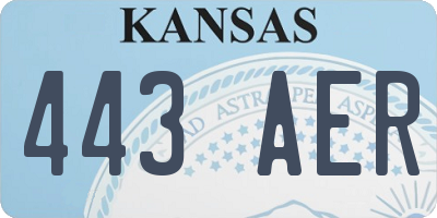 KS license plate 443AER