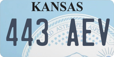 KS license plate 443AEV