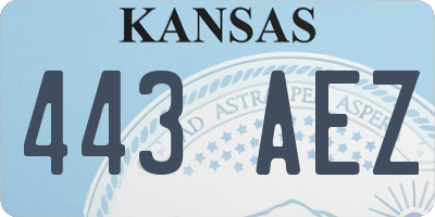 KS license plate 443AEZ