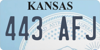 KS license plate 443AFJ