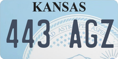 KS license plate 443AGZ